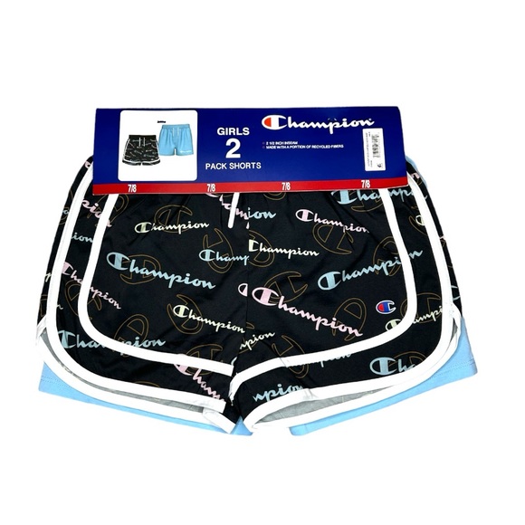 CHAMPION Girls 2 Pack of Shorts Sizes 7/8 & 10/12 - Picture 4 of 4